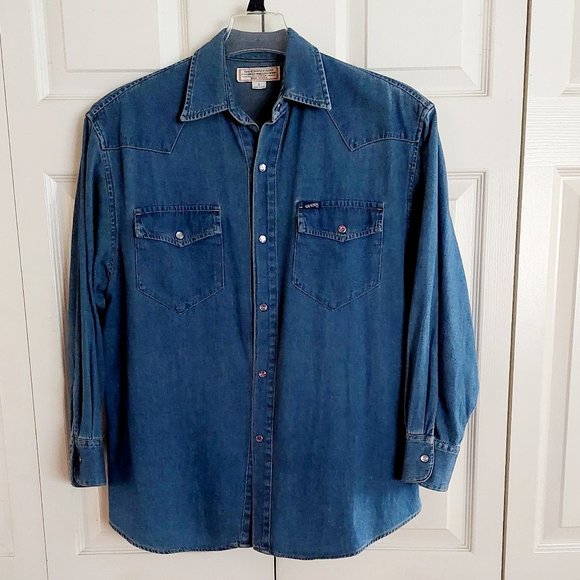 Guess button down Denim Jeans Shirt Georges Marciano size1 - Picture 1 of 4